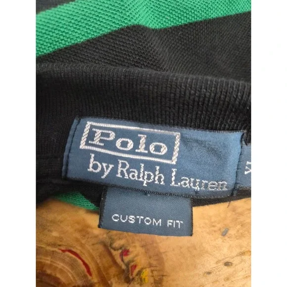 Polo Ralph Lauren Mens Polo Shirt Iconic Pony Black XL Office Causal Custom Fit - Picture 6 of 7
